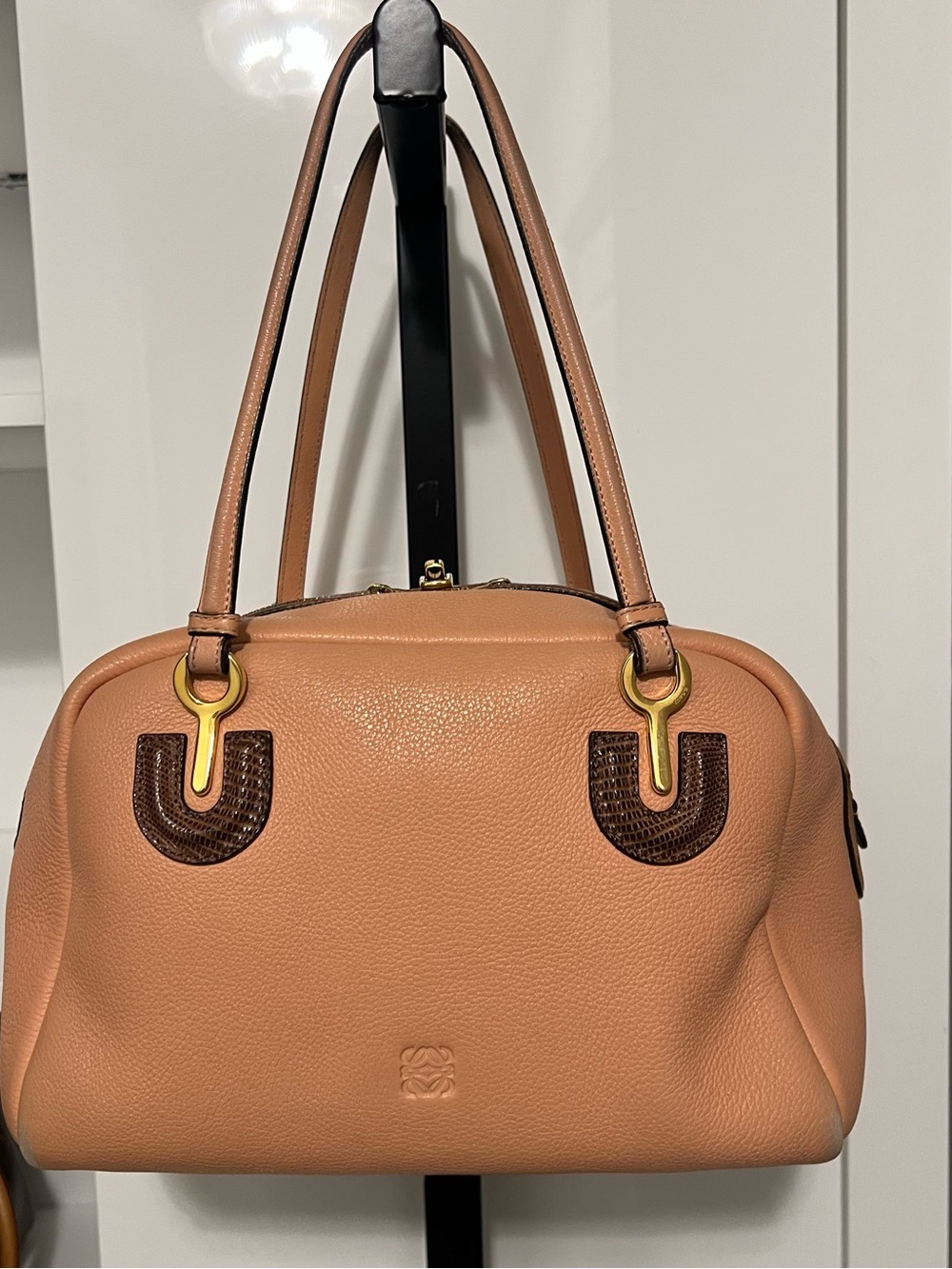 LOEWE VINTAGE Anagram Small Boston Handbag